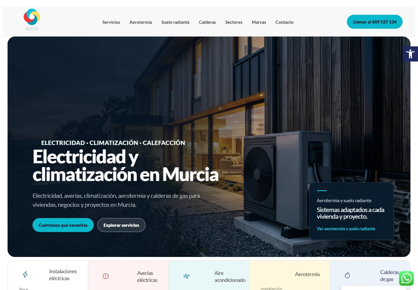 Documented ALECO Instalaciones website; Spain