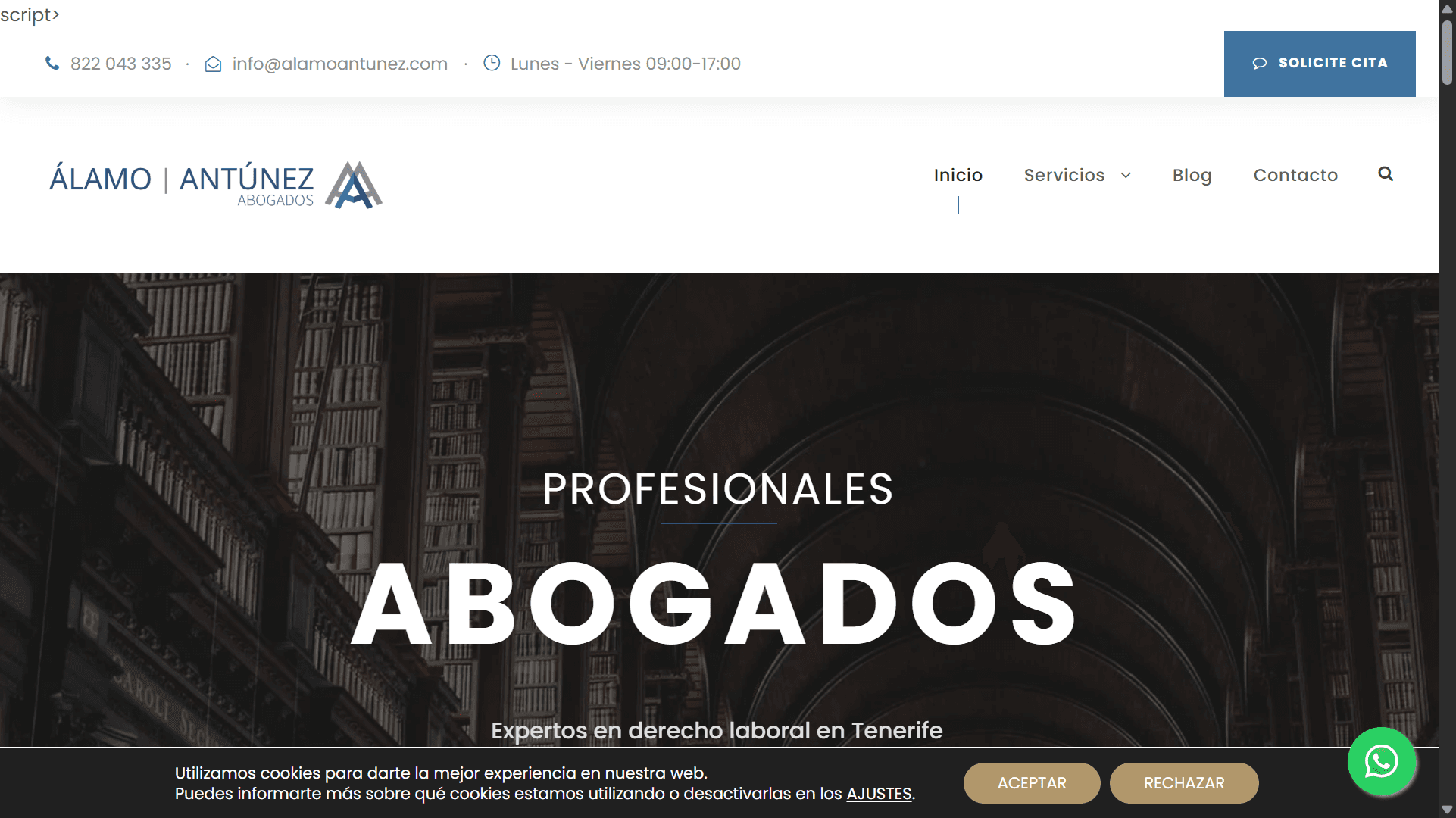 Álamo & Antúnez Abogados premium screenshot