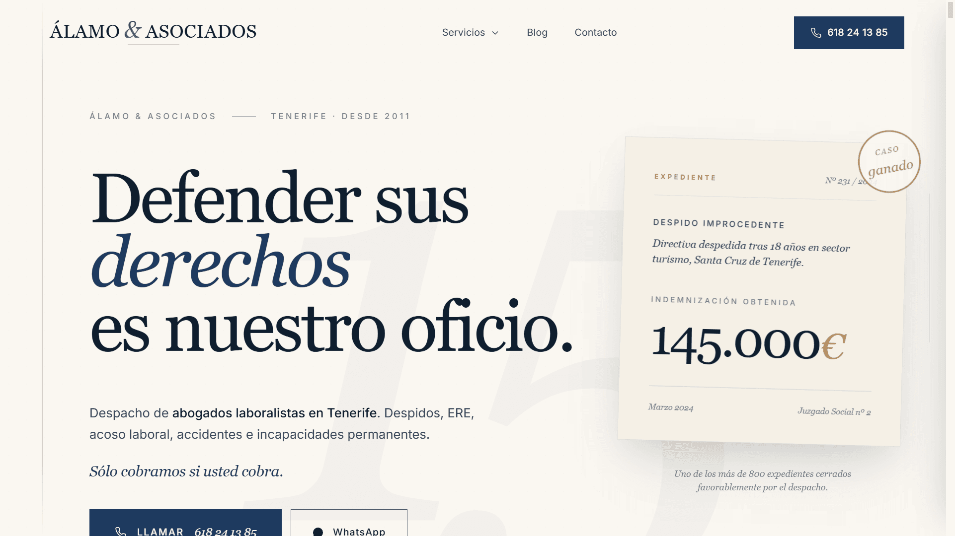 Álamo & Asociados premium screenshot